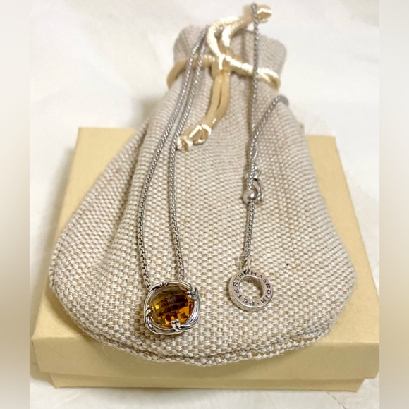 Designer Sterling Silver Citrine Necklace from Peter Thomas Roth - Picture 3 of 15